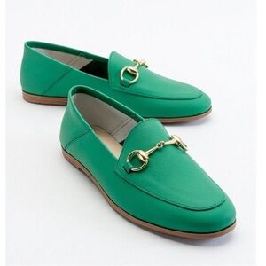 New! Forever & Always Atelier Green Loafers